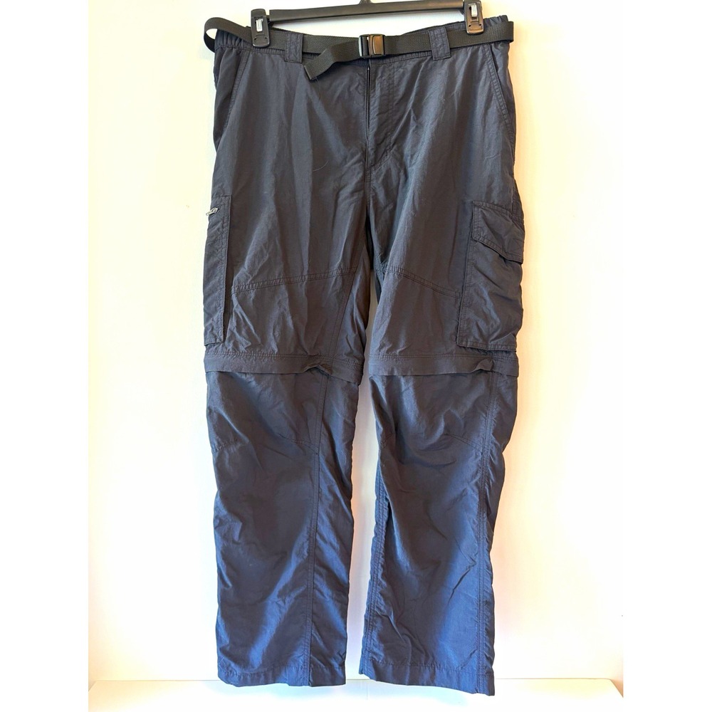 Columbia Silver Ridge Convertible Cargo Pants Men's 36x30 Black Hiking Gorpcore